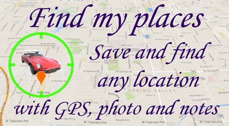 Find my places - save and find any location with GPS, photo and notes